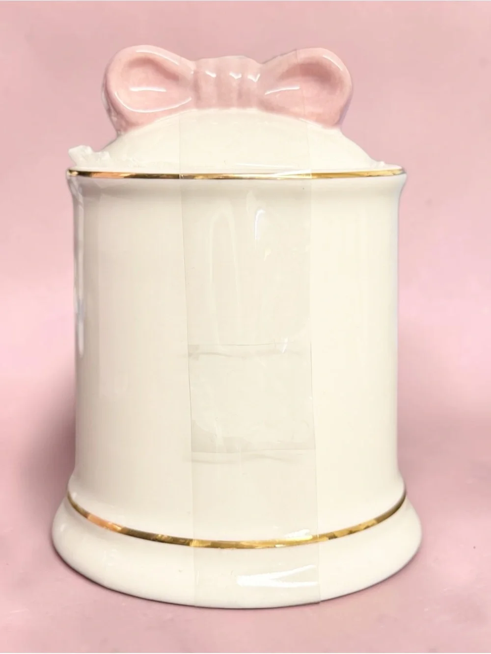 New Pirouette Ceramic Canister with Bow Lid